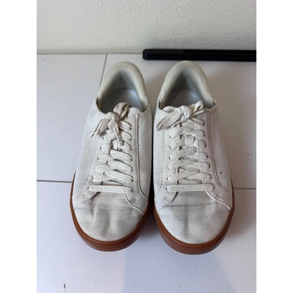 Kizik Madrid Canvas Sneakers Womens 7.5 White‎ Minimalist Sustainable Comfy